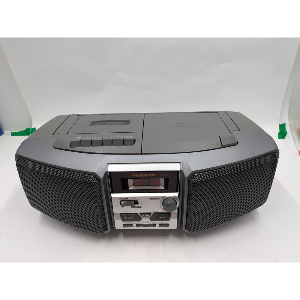 Panasonic RX-DS5 Portable Stereo CD Cassette Radio Boombox Grey XBS Vintage
